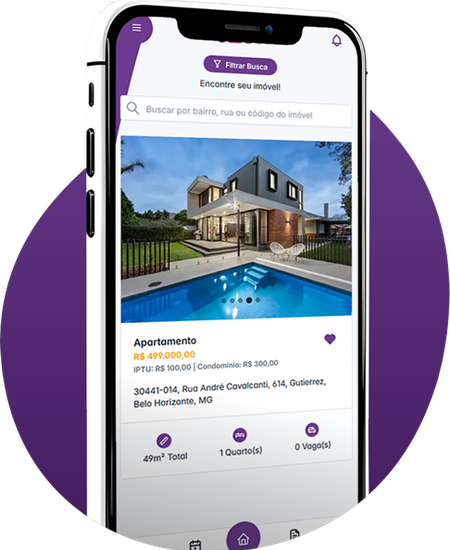 Smartphone com o aplicativo MyJust